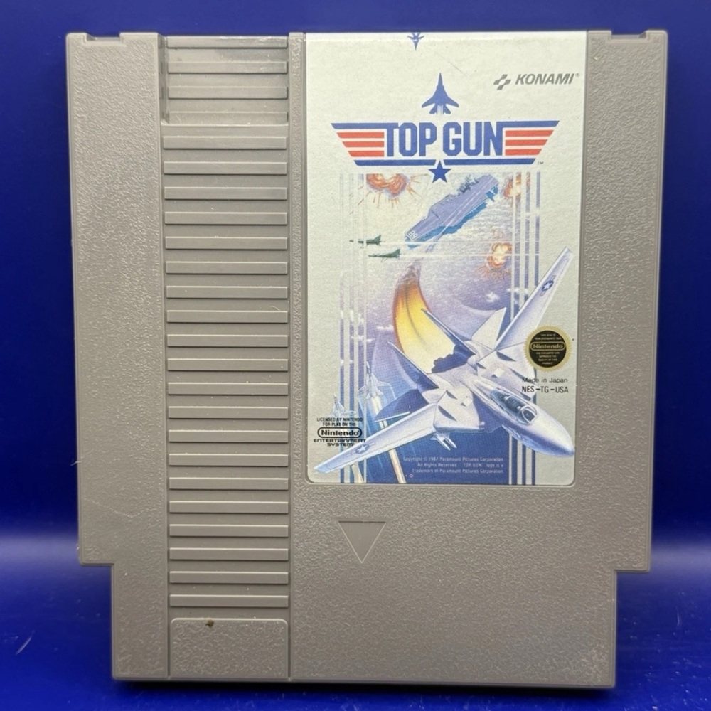 Nintendo Top Gun NES Game Cartridge - Gray